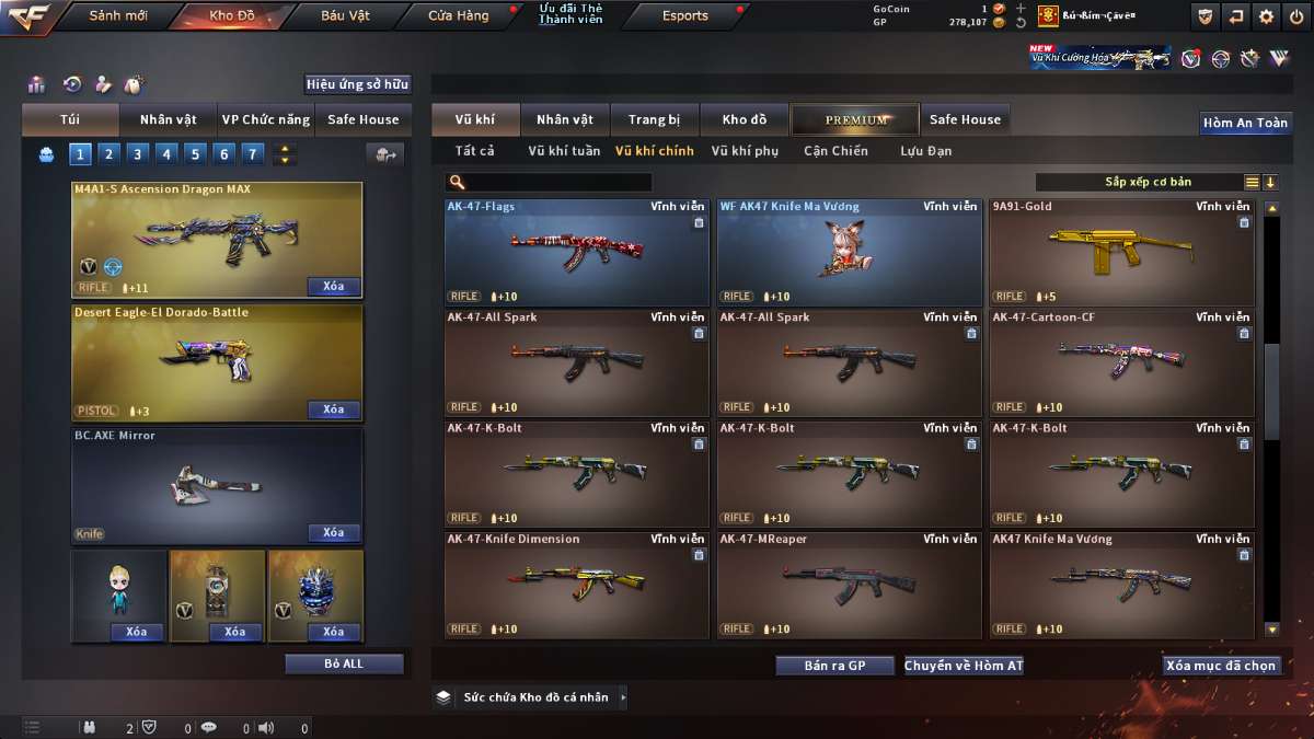 shop acc cf uy tin gia re
